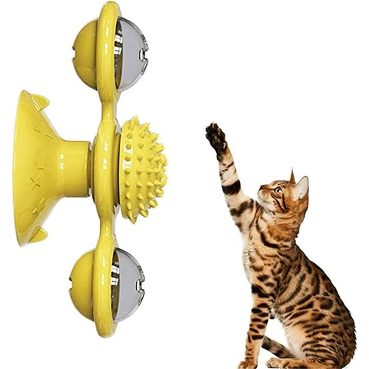 Cat game, fun, promotes dental health and provides exercise. With a colorful spring set as a gift