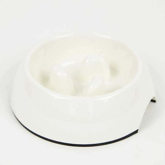 Anti Glutton Bowl for Dog Cat, Non-Slip Feeding Bowl that Promotes Slower Food Intake, Interactive Melamine Bowl