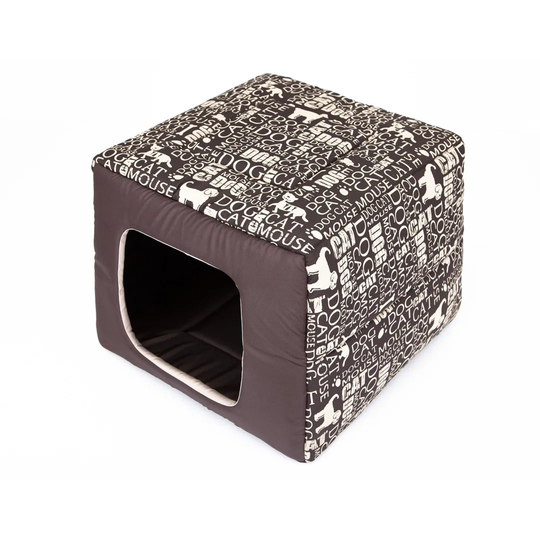Sherwen Hooded Dog Bed in Brown