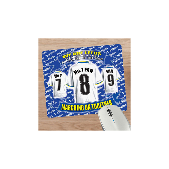 Leeds United Football Shirt Mouse Mat Gift