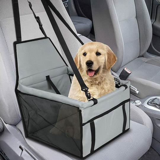 Monly - Pet Booster Seat for Small Dogs, Waterproof Breathable Dog Booster Seat Cover, Protective Pet Carrier Bag Gray
