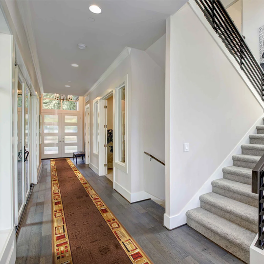 Barberton Looped/Hooked Brown Hallway Runner Rug