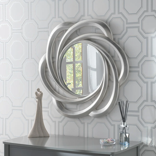 Chafin Framed Wall Mounted Accent Mirror in Silver