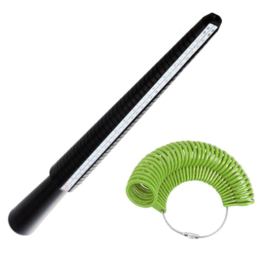 UK British Ring & Green Finger Sizer Measurer Tool Stick Gauge Size A-Z+5 27Pc