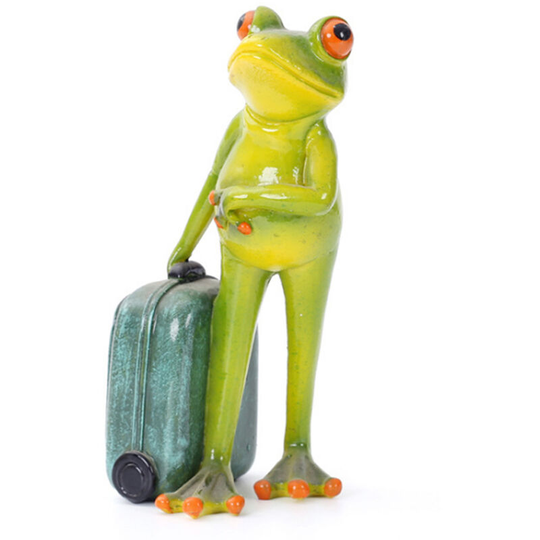 Frosch Resin Ornaments Living Room Desktop Decoration Bedroom Domestic Use Ornaments,model: Suitcase - model: Suitcase