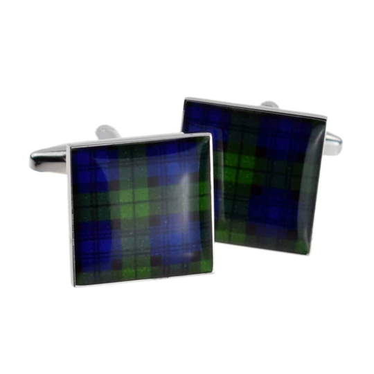 Black Watch Tartan Cufflinks - Gift Boxed Scottish Regiment Scotland