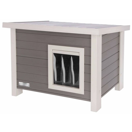ECO Cat House Eli 57x45x43cm Grey and White Kerbl - Grey