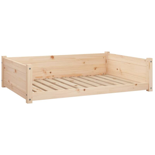 Dog Bed 105.5x75.5x28 cm Solid Pine Wood Vidaxl Brown