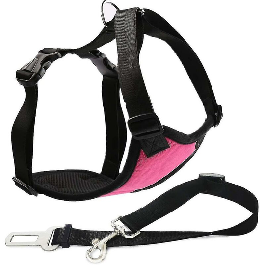 Dog Safety Vest Harness With Safety Belt For Most Car, Travel Strap Vest With Car Seat
