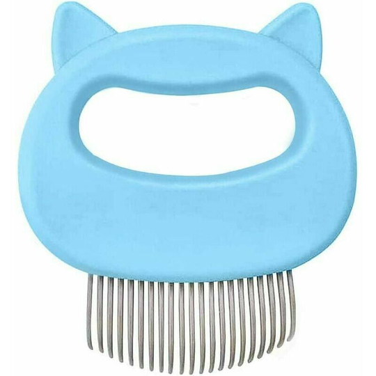 Cat Brush, Cat Comb, Cat Massage Comb, Dog Brush, Pet Comb and Massage Brush (Blue)