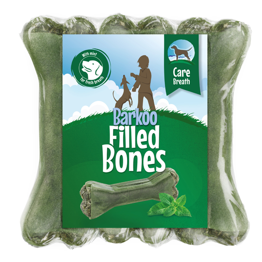 Barkoo Filled Chew Bone - Breath (with Mint) - 6 x 12cm