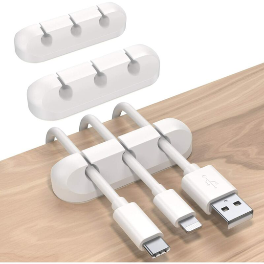 Perle Rare - Desktop Cable Organizer Clips, 3 Pack Cable Holder, Cord Organizer, Cable Management, Cable Storage for usb Charger/Mouse/Earphone Cables