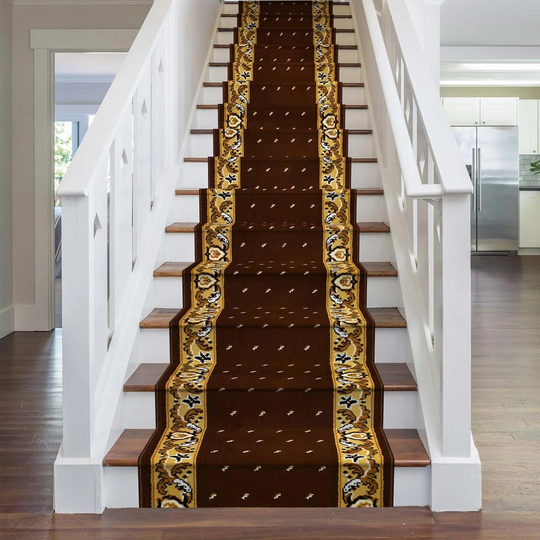 Alsafi Tufted Brown/Cream Stair Runner
