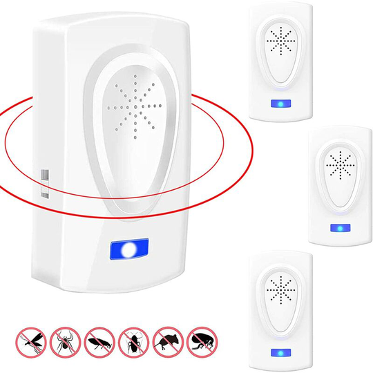 Ultrasonic Insect Rodent Repeller,2021 Mosquito Repellent,Electric Fly Repeller Indoor Mouse,Mosquito,Cockroach,Ant,Spider Repeller,100% Harmless (4