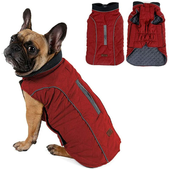 Cold Winter Dog Pet Coat Jacket Vest Warm Outfit Clothes for Small Medium Large Dogs Red m