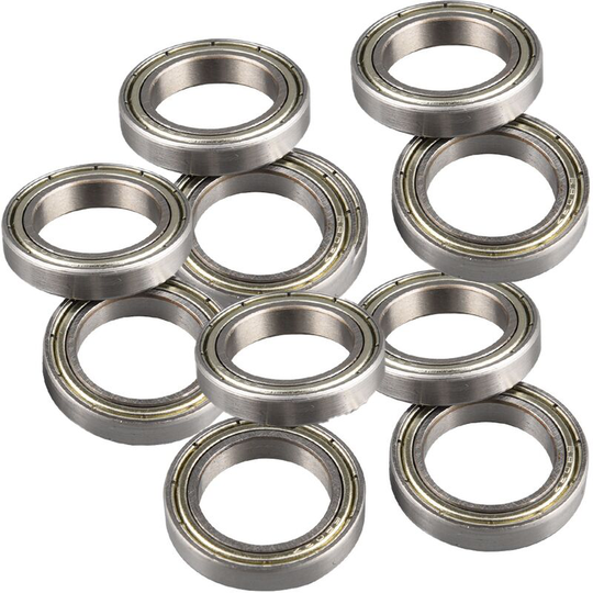 10 x 6803ZZ-2RS Deep Groove Ball Bearings, Single Row Double Sided Iron Cover High Speed Bearings, 17mm×26mm×5mm