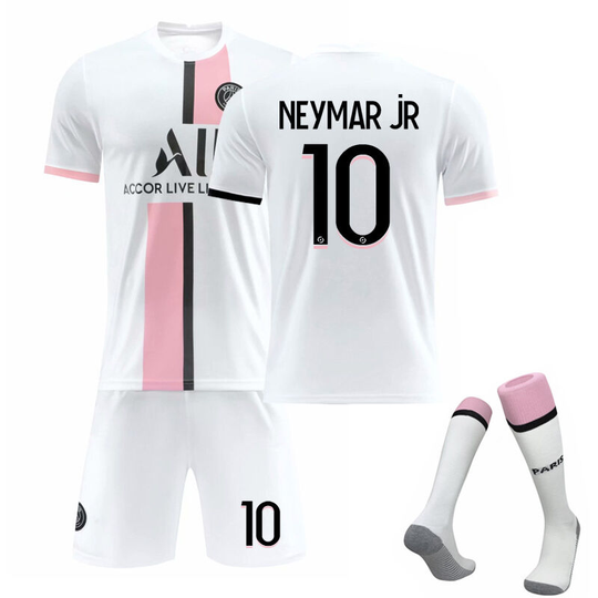 Paris Away White Soccer Jersey No. 10 Neymar Soccer Jersey, XL