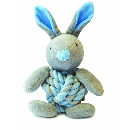 Happy Pet Little Rascals Knottie Bunny Dog Toy (One Size) (Blue) - Blue