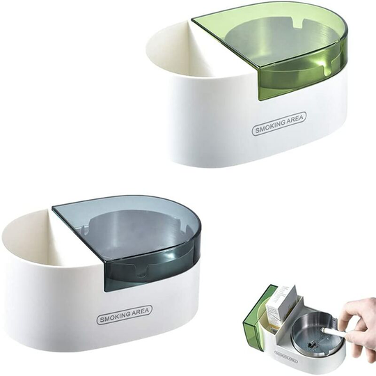 Betterlifegb - Betterlife 2 Pieces Outdoor Wall Mounted Ashtray, Wall Mounted Ashtray, Outdoor Wall Mounted Ashtray, Cigarette Ashtray, Ashtray with