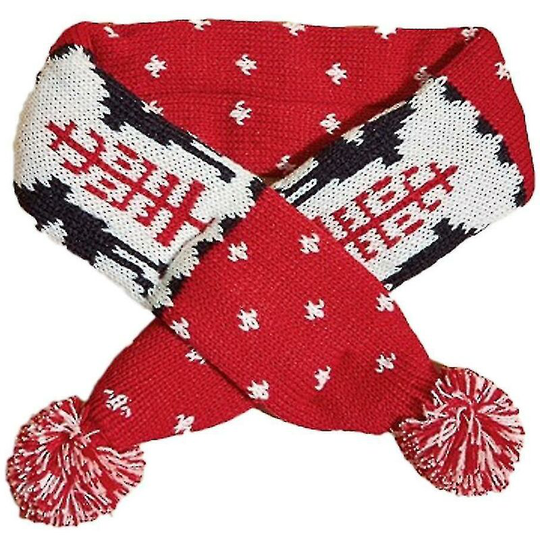 Warm Pet Winter Christmas Knitted Scarfb)