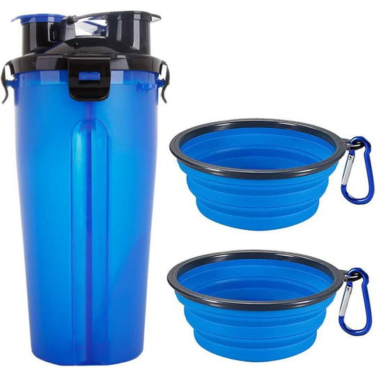 Dog Water Bottle,Water Bottle for Cat and Pet Dog with Cat Walking(Blue)
