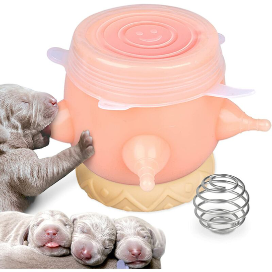 Feeder for puppies - for feeding puppies - made of silicone - with nipples