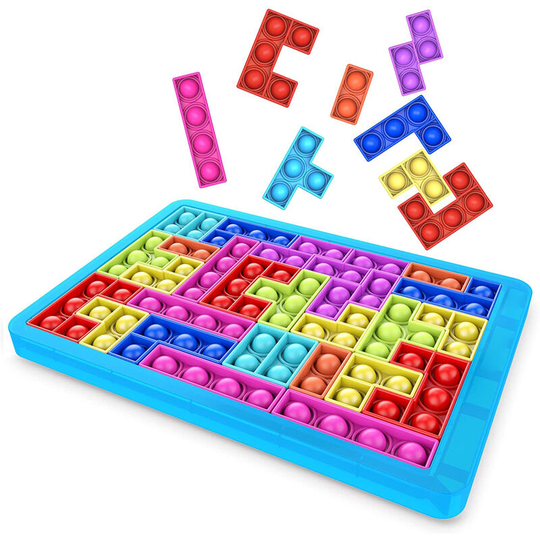 Lifcausal - Fidget Toys - Big Size Push Pop Bubble Fidget Sensory Toy - Jigsaw Puzzle Games to Relieve Anxiety and Autism, Silicone Stress-Relief