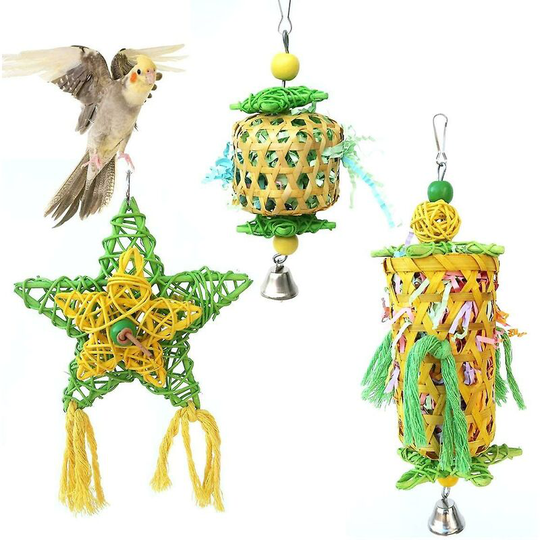 Parrot Shred Chew Hanging Toys (3-pack) Thsinde