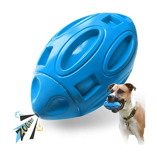 Squeaky Dog Toys for Aggressive Chewers: Rubber Puppy Chew Ball with Squeaker, Almost Indestructible and Durable Pet Toy for Medium and Large Breed