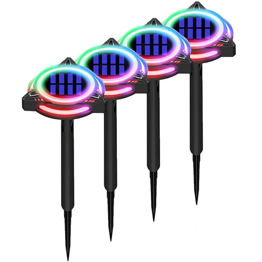 Alantis Black Solar Powered Integrated LED Metal Pathway Lights