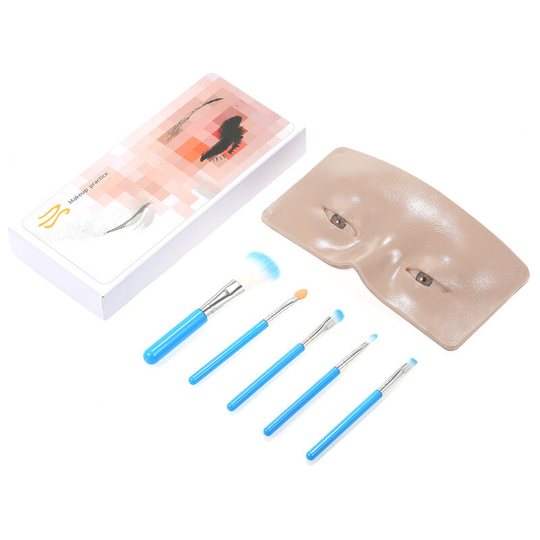 Face Eyes Makeup Mannequin Silicone Practicing Board Perfect Aid To Practice Makeup For Beginner,White - White