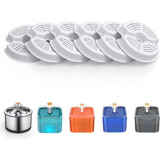 4pcs Filters for 2L Cat Fountain Flower Water Fountain, Suitable for Cat/Dog Fountain (Meets 2-4 Months Replacement Needs)
