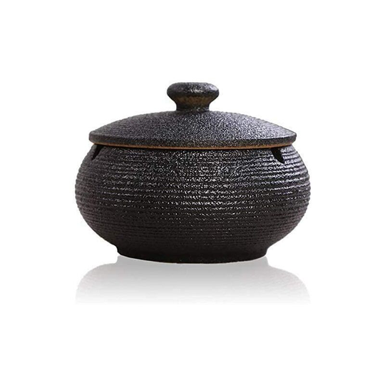 Perle Raregb - Rare pearl ceramic ashtray with windproof cover for ceramic ceramic ashtray 10x8cm inside and outside with cover