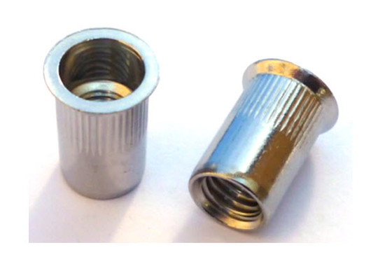M6 Knurled body countersunk head blind rivet nut - T304 (A2) Stainless Steel