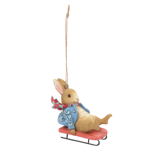 Rabbit Sledging Hanging Figurine Ornament