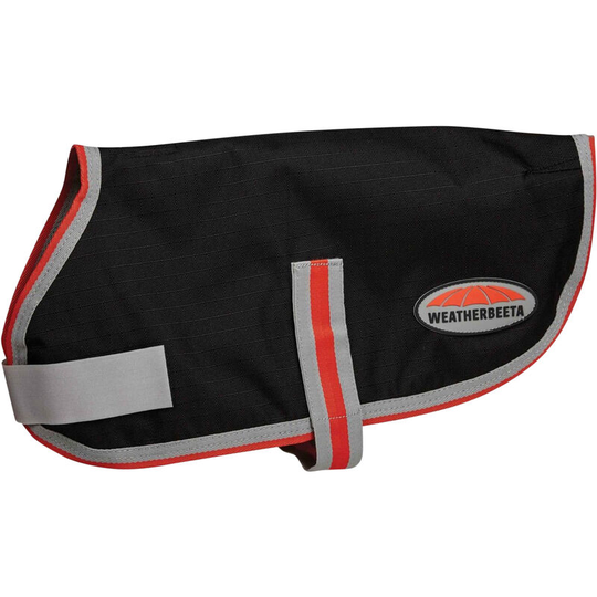 Weatherbeeta - 1200d Therapy-tec Dog Coat (25cm) (Black/Silver/Red) - Black/Silver/Red