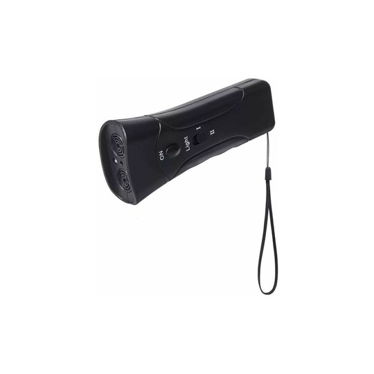 FVO - Dual Head Ultrasonic Anti Bark Dog Training Equipment, Dog Barking Trainer, Led Light Dog Repeller, Portable Dog Trainer, Black