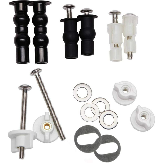 Universal Toilet Seats Screws and Bolts Metal - Toilet Seat Hinges Bolt Screw Nuts Top Mount Seat Hardware for Toilet and Toilet Seat Replacement