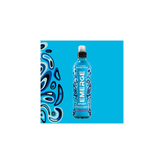 (24x500ml, Tropical Berry) Emerge Isotonic Sport Energy Drinks with Vitamin B