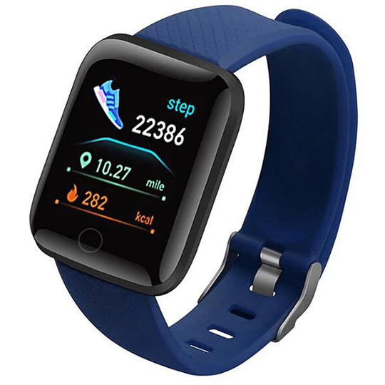 1.3-inch Touchscreen Smart Bracelet Sports Watch Waterproof Fitness Tracker Blood Pressure Heart Rate Blood Oxygen Monitor Blue,Blue - Blue
