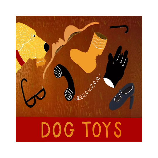 Dog Toys by Stephen Huneck - Wrapped Canvas Painting