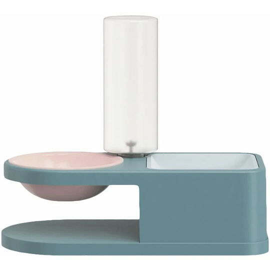 Food Feeder & Water Dispenser Bowl Dog Feeder with Water Bottle Pets Water Dispenser Pet Water Food Bowls for Cat Dog Rabbit
