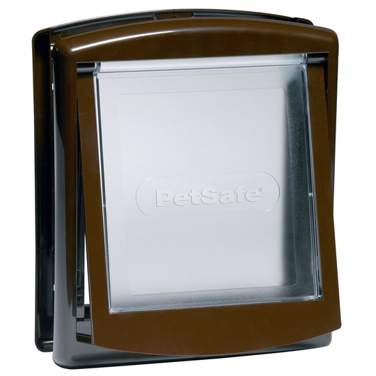 (SMALL BROWN 730EF) CAT/ DOG FLAP FOR SMALL PETS (LOCKABLE) by Petsafe