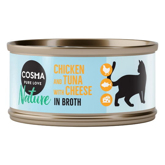 Cosma Nature Saver Pack 24 x 70g - Chicken with Tuna & Cheese