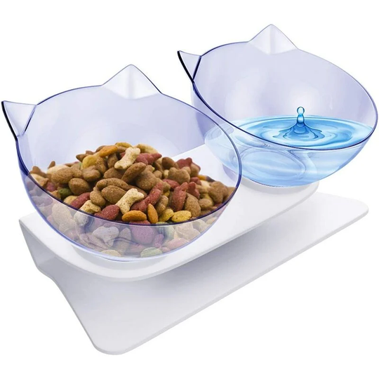 Litzee - Cat and Small Dog Bowl with Non-Slip Base, Pet Supplies 15? Slope