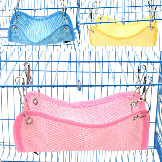 Hamster Hammock Chinchilla Squirrel Hanging Swing Cat Hammock Yellow Large 2 Pcs