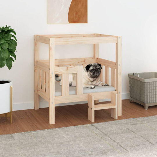 Dog Bed 65.5x43x70 cm Solid Wood Pine