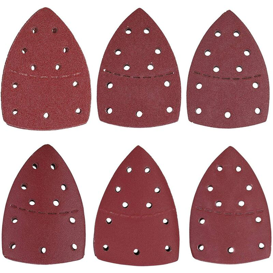 60 Pieces Mouse Sandpaper, 11 Hole Sander Paper Detail Sanding Sheets Palm Sandpaper Separate 140x140x100mm (120Grit)