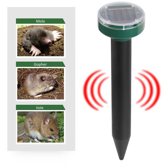 Superseller - Solar Powered Mouse Repeller Ultrasonic Pest Repeller Gopher Vole Mice Mole Repellent for Outdoor Lawn Garden Yard Farm Use