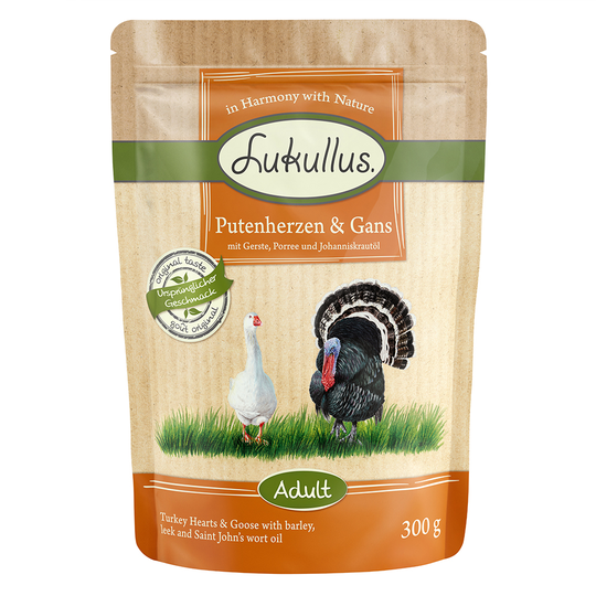 24 x 300g Lukullus Pouches Wet Dog Food - 20 + 4 Free!* - Classic Mixed (24 x 300g)